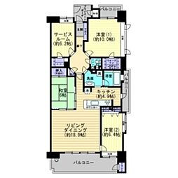 フローレンス上幟町グランドアーク 3SLDKの間取図画像
