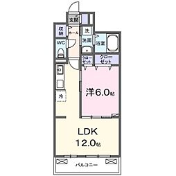 セレニテ A 1LDKの間取図画像