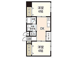 (有)和昌ビル 2DKの間取図画像