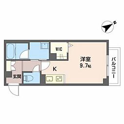 ダ・カーポ祇園Annex ワンルームの間取図画像