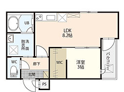 ムーブ古江西町 1LDKの間取図画像