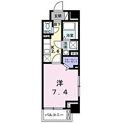 SkyBlue・淑 ワンルームの間取図画像