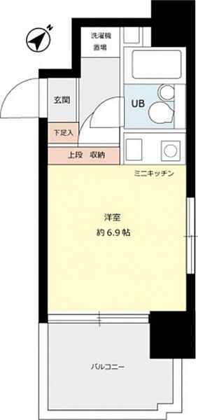 ダイアパレス比治山公園 ｜広島県広島市南区比治山町(賃貸マンション1R・3階・18.30㎡)の写真 その2