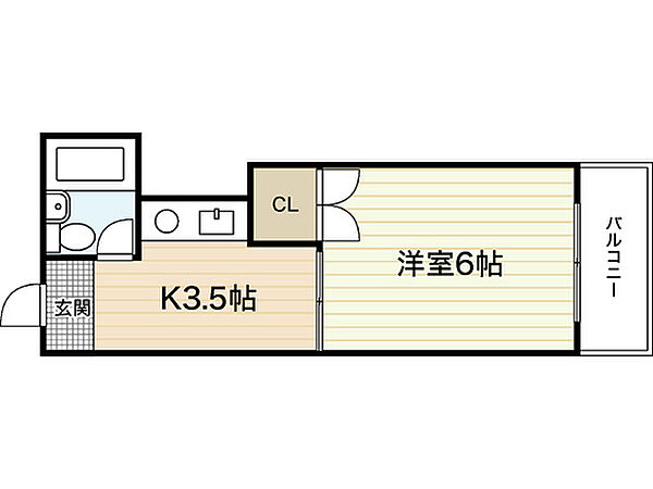 ヴィラ翠町 ｜広島県広島市南区翠4丁目(賃貸マンション1K・2階・20.10㎡)の写真 その2