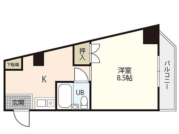 山市ビル ｜広島県広島市西区己斐本町1丁目(賃貸マンション1DK・4階・29.20㎡)の写真 その2