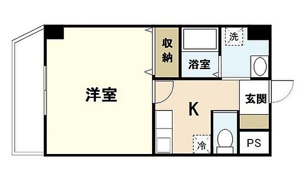 パストラーレ羽衣 ｜広島県広島市中区羽衣町(賃貸マンション1K・8階・29.06㎡)の写真 その2