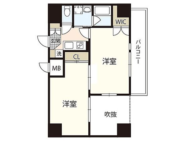 エイトバレー広島駅前通り ｜広島県広島市南区松川町(賃貸マンション2K・2階・40.72㎡)の写真 その2