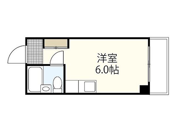 山下ビル ｜広島県広島市中区幟町(賃貸マンション1R・7階・13.23㎡)の写真 その2