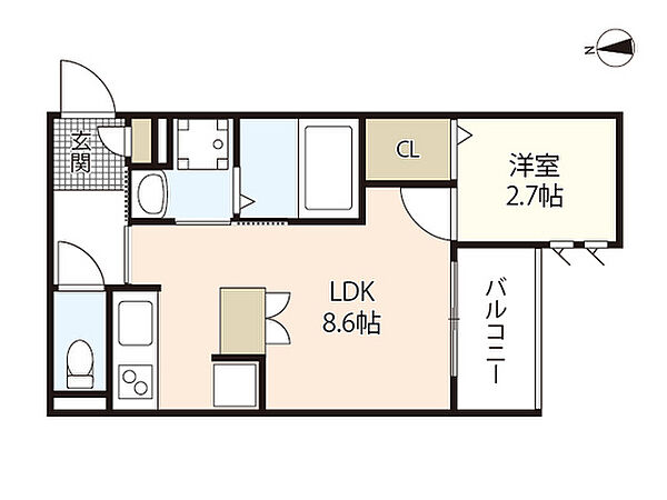 Regalest Fleurir 宇品西 ｜広島県広島市南区宇品西1丁目(賃貸アパート1LDK・2階・28.78㎡)の写真 その2