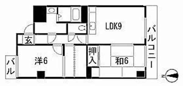 広島県広島市中区昭和町(賃貸マンション2LDK・8階・55.19㎡)の写真 その2
