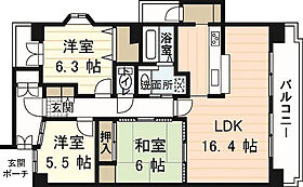 ロイヤルクリスタル白島  ｜ 広島県広島市中区東白島町（賃貸マンション3LDK・3階・72.33㎡） その2