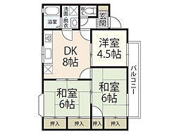 メゾン隅田 1階3DKの間取り