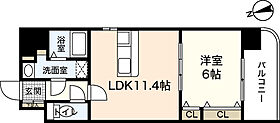 ビリオネアＳ竹屋  ｜ 広島県広島市中区竹屋町（賃貸マンション1LDK・5階・42.70㎡） その2