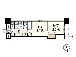 Grace Hills 2階1LDKの間取り