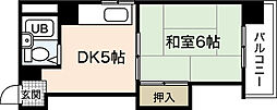 グリーンハウス 3階1DKの間取り