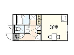 レオパレス安東 1Kの間取図画像