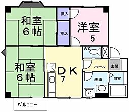 プラドール佐方 3DKの間取図画像