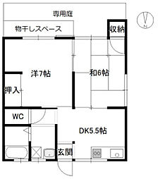 コーポ宮路 2DKの間取図画像