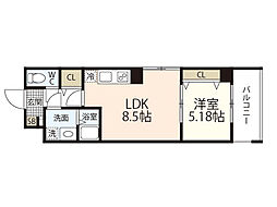 TERRACE　tokaichi 8階1LDKの間取り