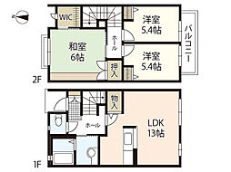 グランバリエ己斐　A棟 1階3LDKの間取り