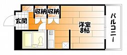 ラ・ポルト旭 ワンルームの間取図画像
