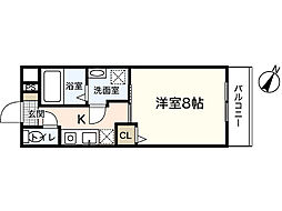 ＰＬＥＩＮ　ＳＯＬＥＩＬ　東霞町 1階1Kの間取り