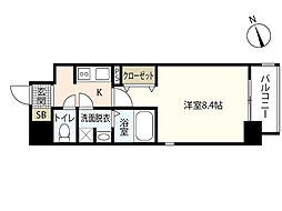レジスタ大塚西 9階1Kの間取り