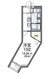 レオネクスト太田川 1階1Kの間取り