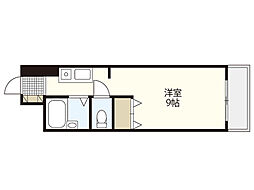 井口中村ビル 3階ワンルームの間取り