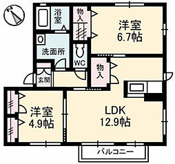 間取図画像 2LDK
