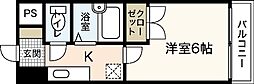 グランデールKY 1Kの間取図画像