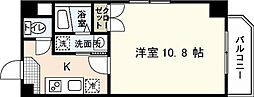 ウイング平和大通り 1Kの間取図画像