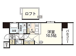 アイステージ十日市 ワンルームの間取図画像