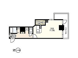 グランマーレ17 ワンルームの間取図画像