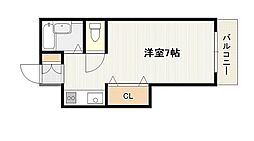 フォルテシモ住吉 ワンルームの間取図画像