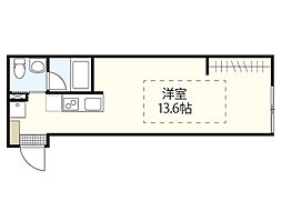 エストレビータ草津2 ワンルームの間取図画像