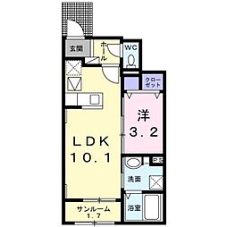 スターマイランドB 1LDKの間取図画像