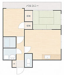 レジデンス五日市 2LDKの間取図画像