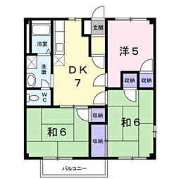 パークシティ中津C 3DKの間取図画像