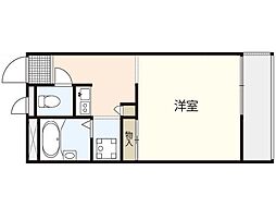 レオパレスflora ワンルームの間取図画像