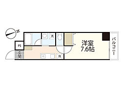 Pablo観音本町1 1Kの間取図画像