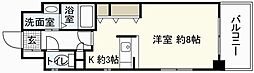 セレッソイシダ ワンルームの間取図画像