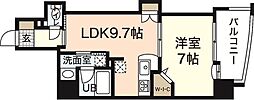 ヴィラ博丈 1LDKの間取図画像
