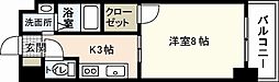 セレッソイシダ 1Kの間取図画像