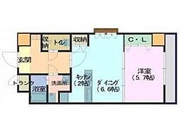 サンフォレスタ七尾 1DKの間取図画像