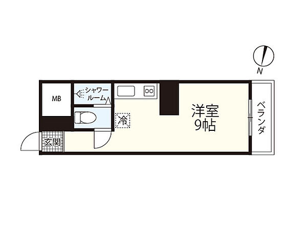 京急西広島マンション ｜広島県広島市西区己斐本町1丁目(賃貸マンション1R・3階・20.13㎡)の写真 その2