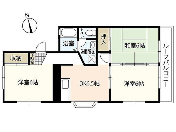 クレスト古江 ｜広島県広島市西区古江東町(賃貸アパート3DK・2階・54.00㎡)の写真 その2