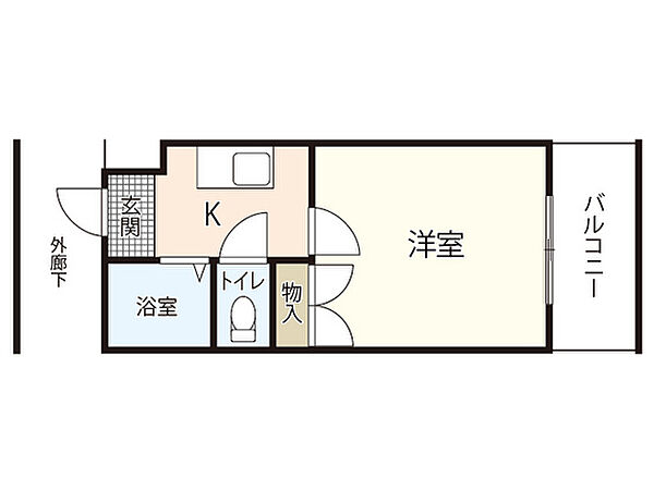 リベラル参番館 ｜広島県広島市安芸区矢野西4丁目(賃貸マンション1K・1階・20.06㎡)の写真 その2