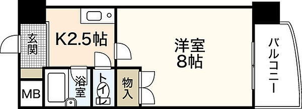 NAKASHIMA.BLD 0504｜広島県広島市中区本川町2丁目(賃貸マンション1K・5階・24.07㎡)の写真 その2