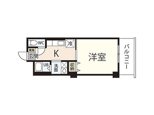 山田オフィスビル 0503｜広島県広島市西区横川町1丁目(賃貸マンション1K・5階・31.00㎡)の写真 その2